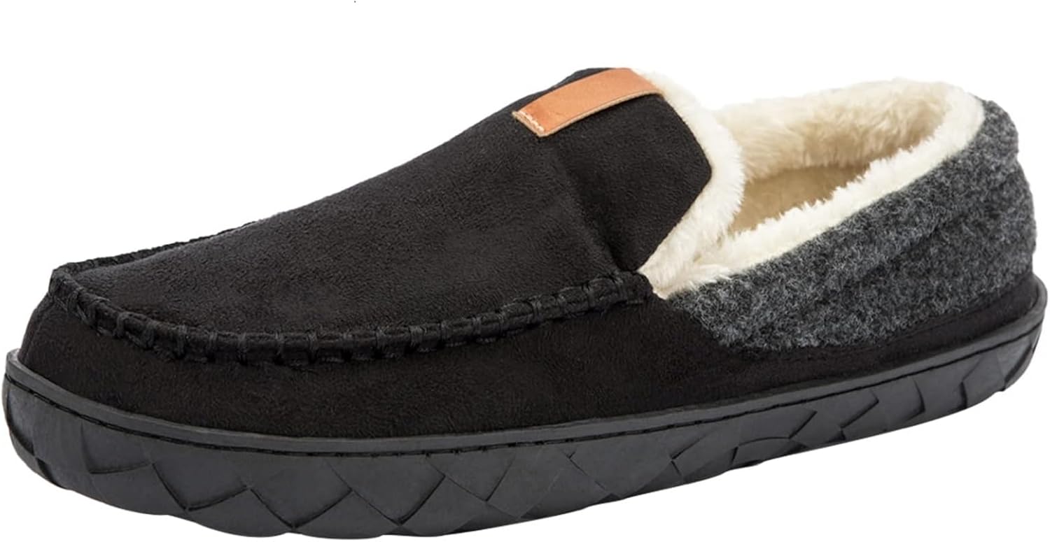 

Мужские уютные мокасины Josaywin с амортизирующей стелькой из памяти формы - резиновая подошва с многопрофильным сцеплением, домашняя и уличная обувь, размеры 7-16, черный