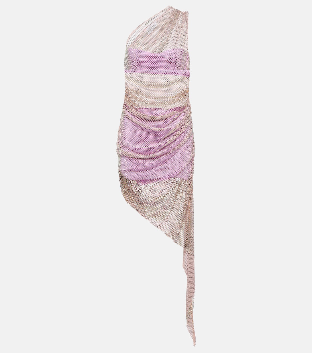

Платье миди из сетки с декором Giuseppe di Morabito, Lilac Pink
