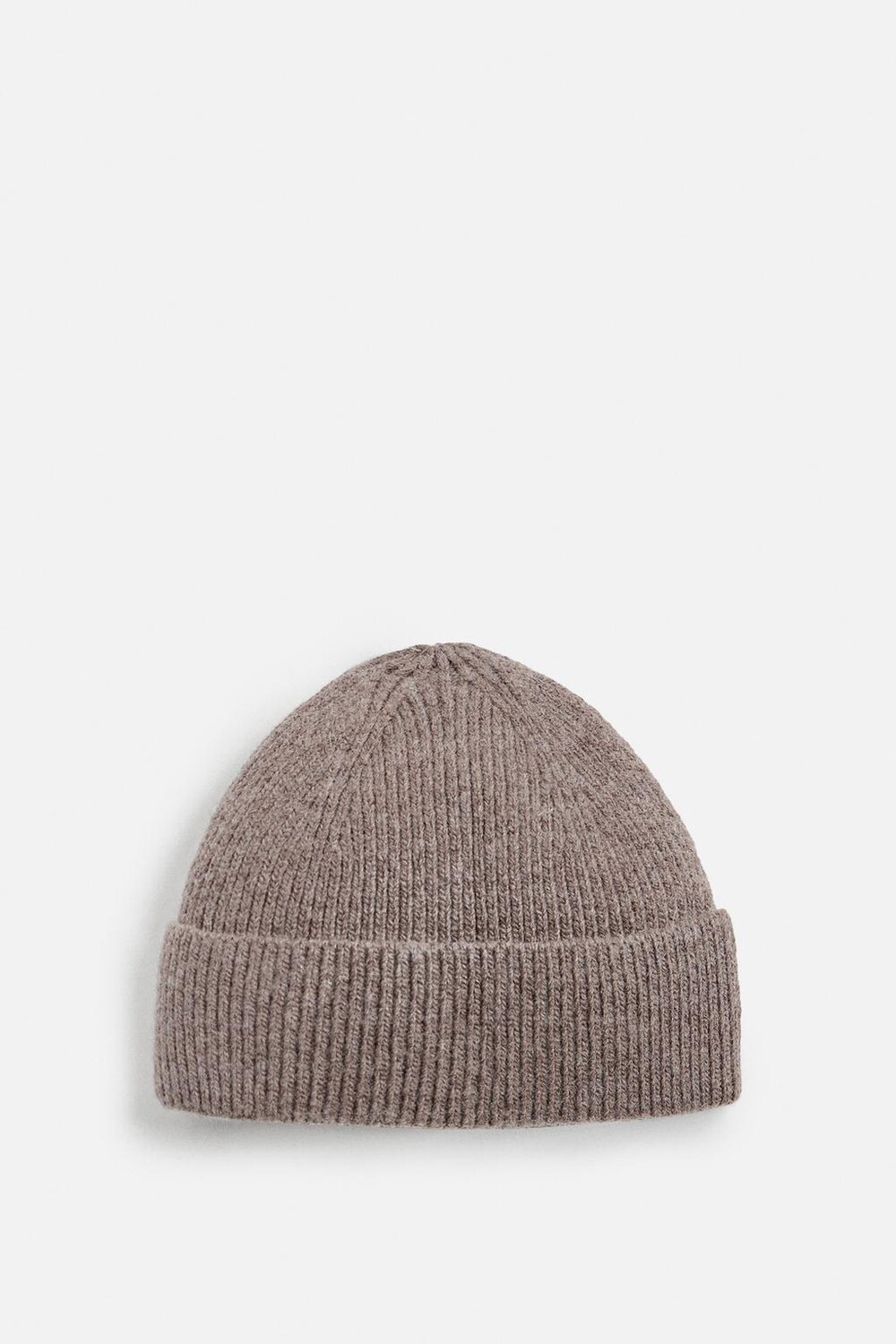 

Короткая шапка из смешанной шерсти ZARA, коричневый/серо-коричневый