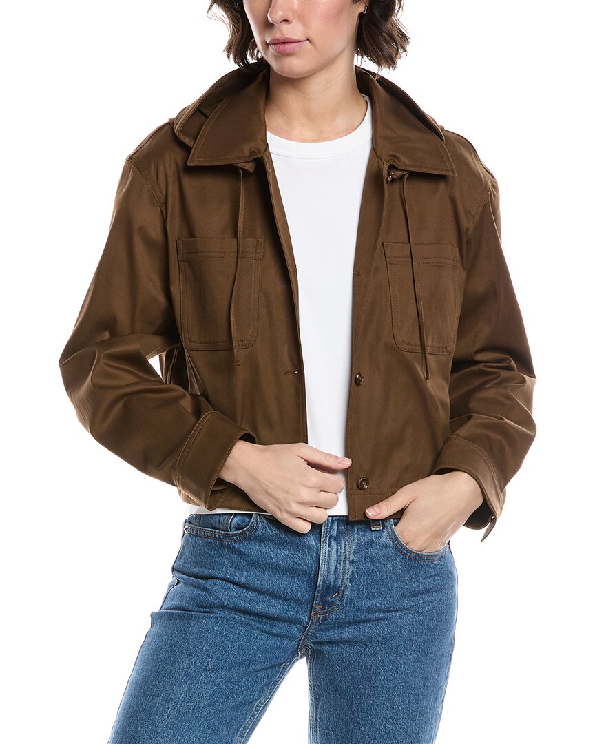 

Теория худи укороченная куртка Theory, зеленый