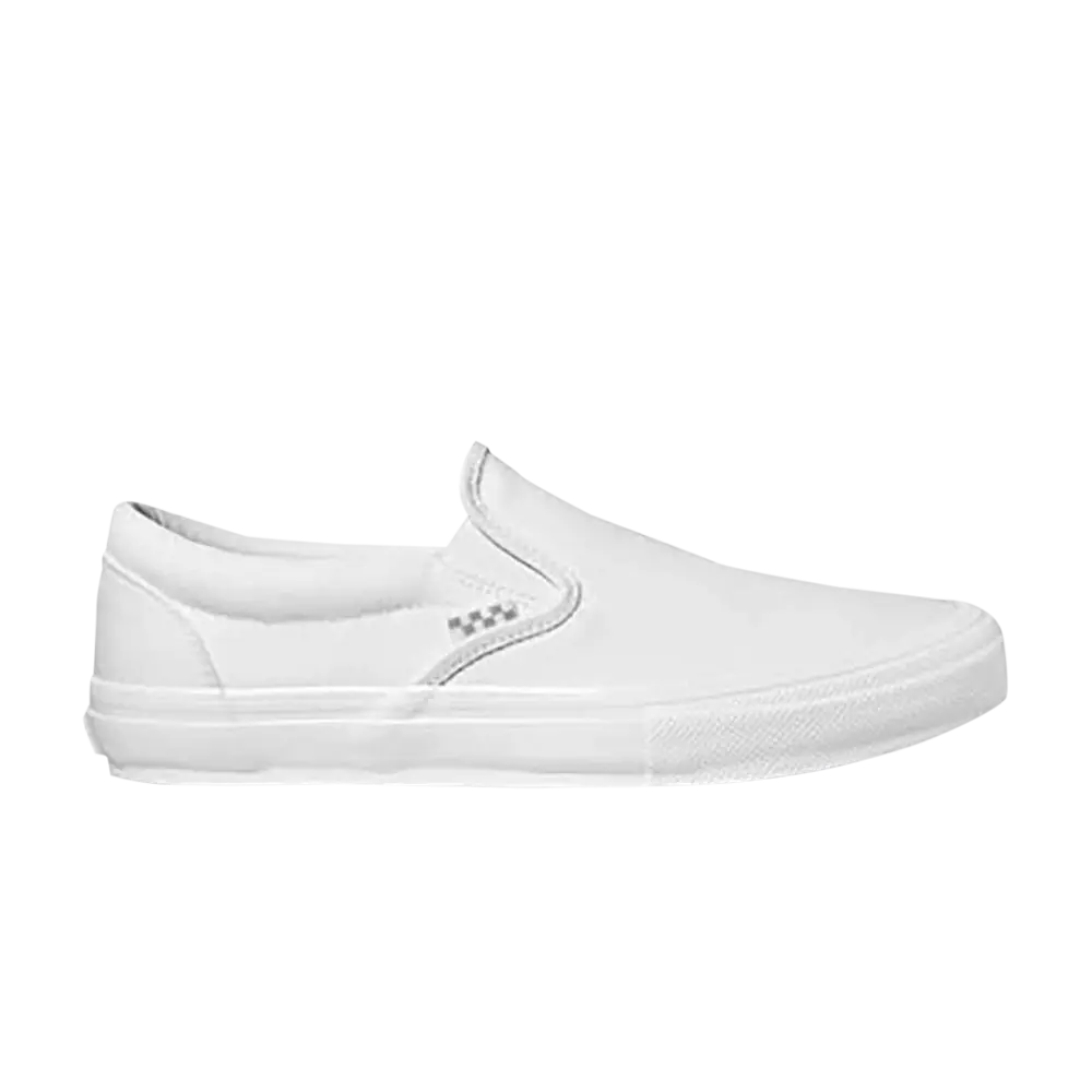 Скейт-слипоны Vans, белый