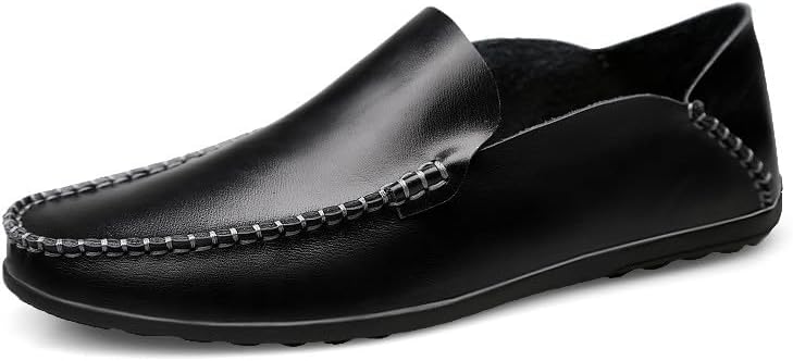 

Мужские лоферы Santimon, повседневные слипоны, мягкие мюли для мужчин, легкие плоские обувь и прогулок, черный