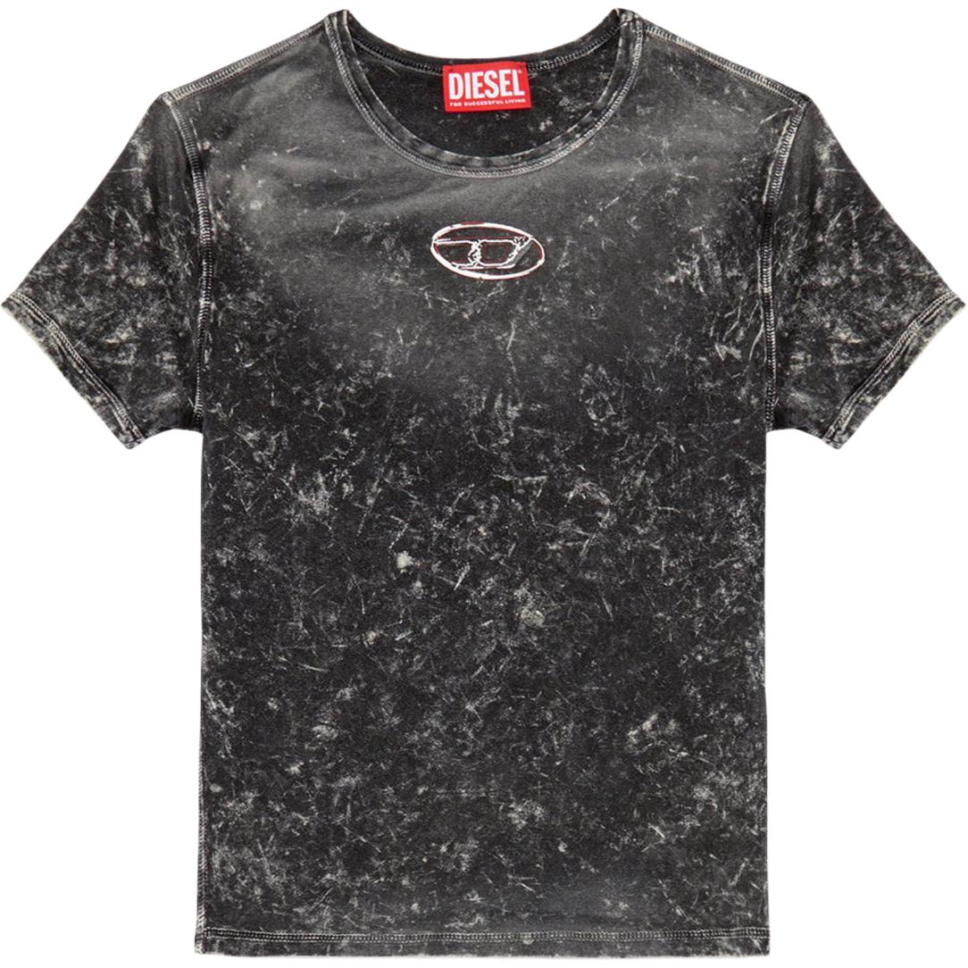 

DIESEL Футболка с выбеленным эффектом и логотипом T-Uncuties