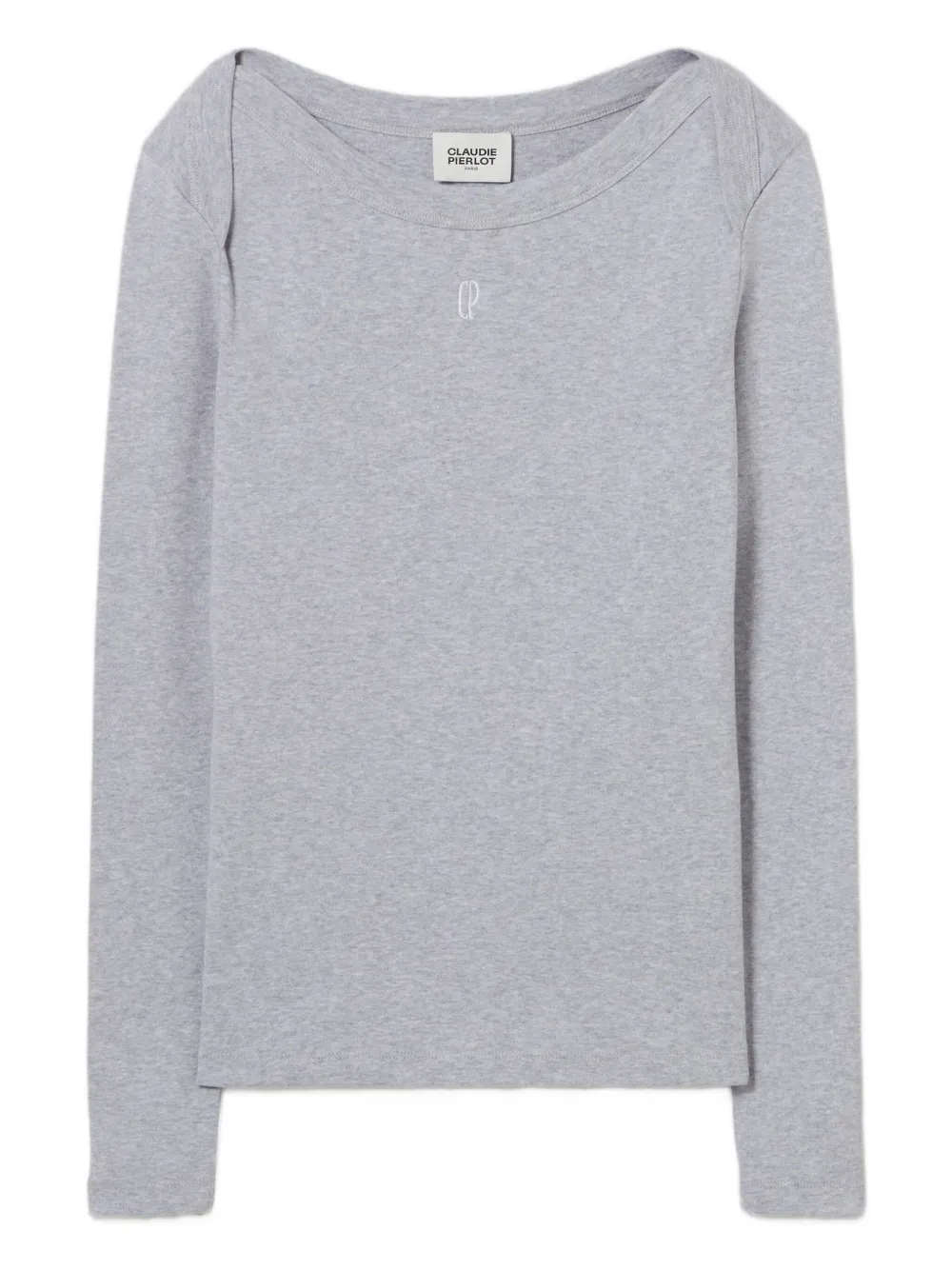

Лонгслив с вырезом "лодочка" Claudie Pierlot, серый