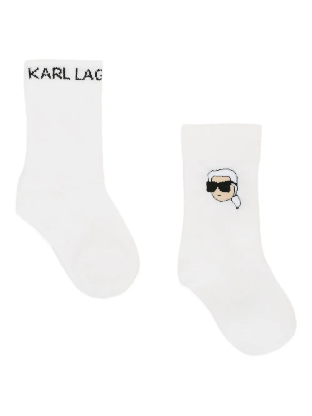 

Носки с вышитым логотипом KARL LAGERFELD KIDS, белый