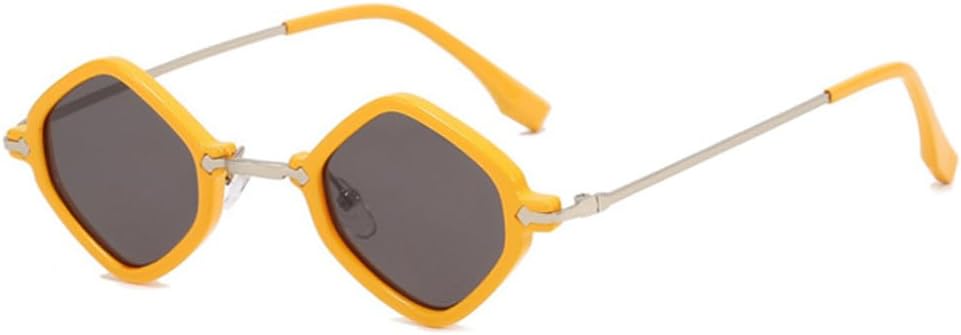 

Ретро-солнцезащитные очки неправильной формы для мужчин в стиле панк с прозрачными линзами цвета океана, солнцезащитные очки UV400 для женщин в стиле хип-хоп LANGSER, Orange Gray