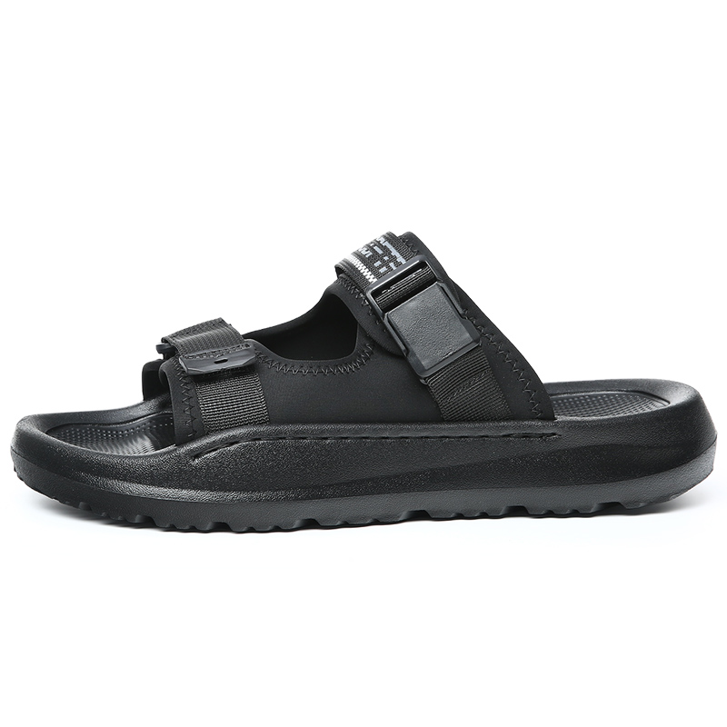 

KACHILANG Резиновые противоударные шлепанцы мужские черные, цвет Black