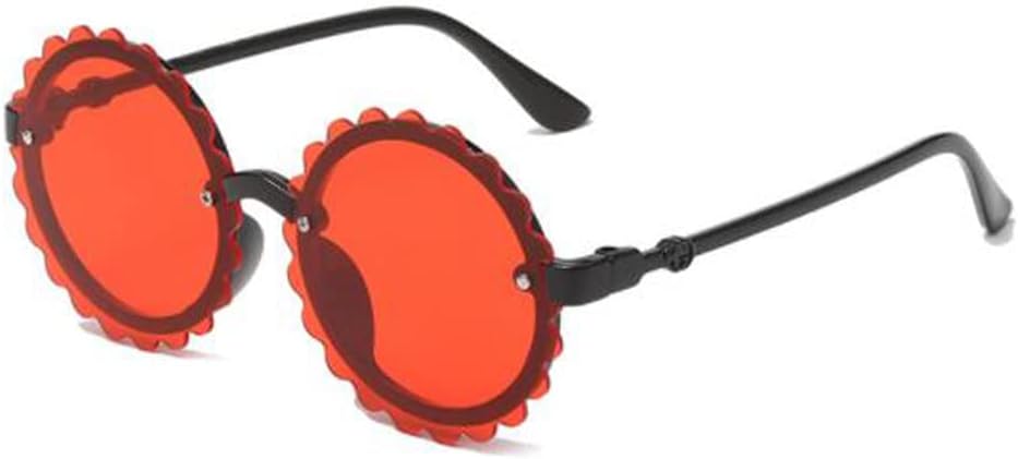 

Детские солнцезащитные очки с рисунком цветов и океана, тонкие солнцезащитные очки-копии, мужские и женские очки с защитой от УФ-излучения Weloveushop, Bright Red Flakes