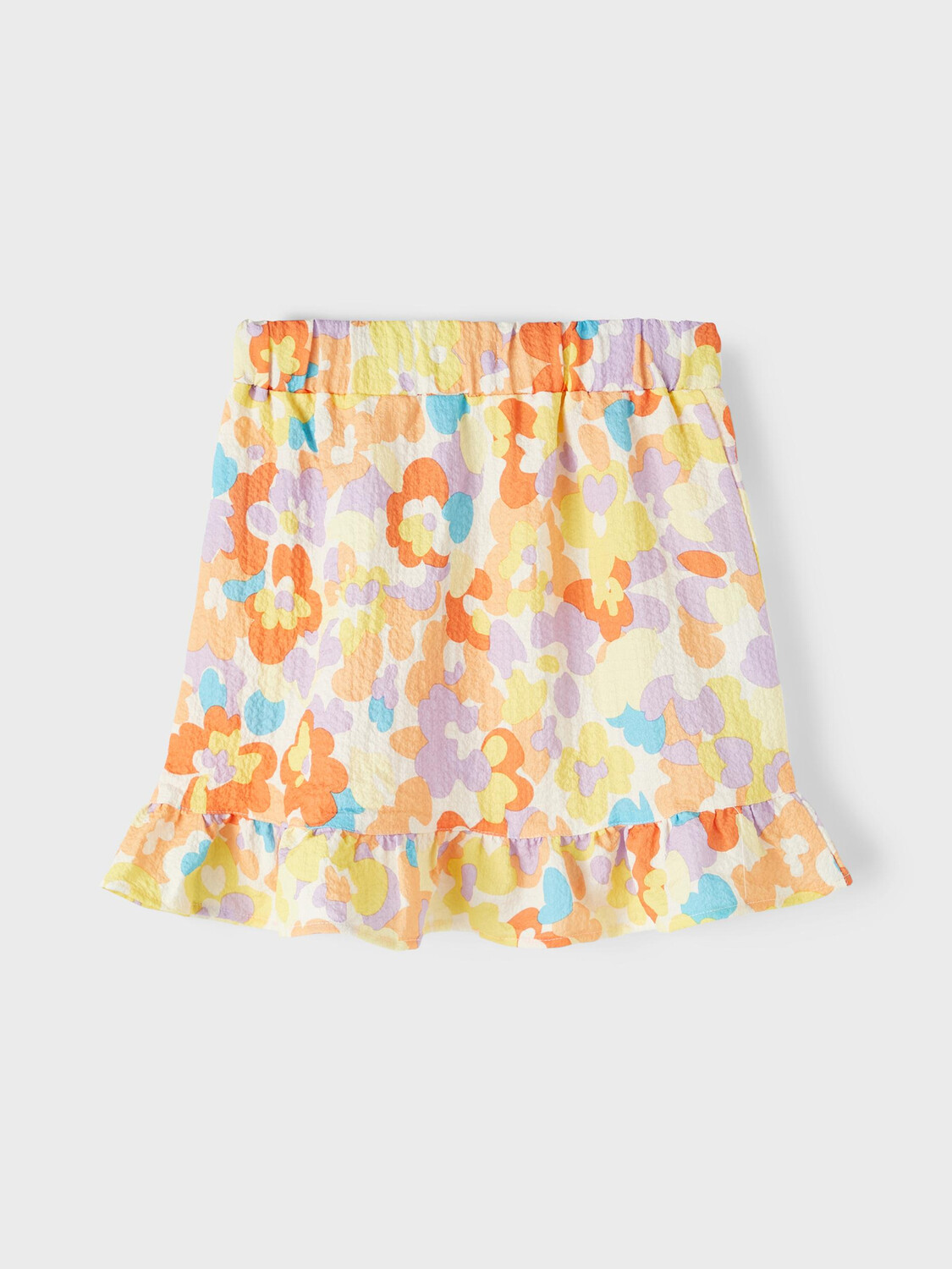 Юбка name it Knielanger Blumen Chiffon mit verstellbarem Bund NKFHIMLA, оранжевый — фото 2