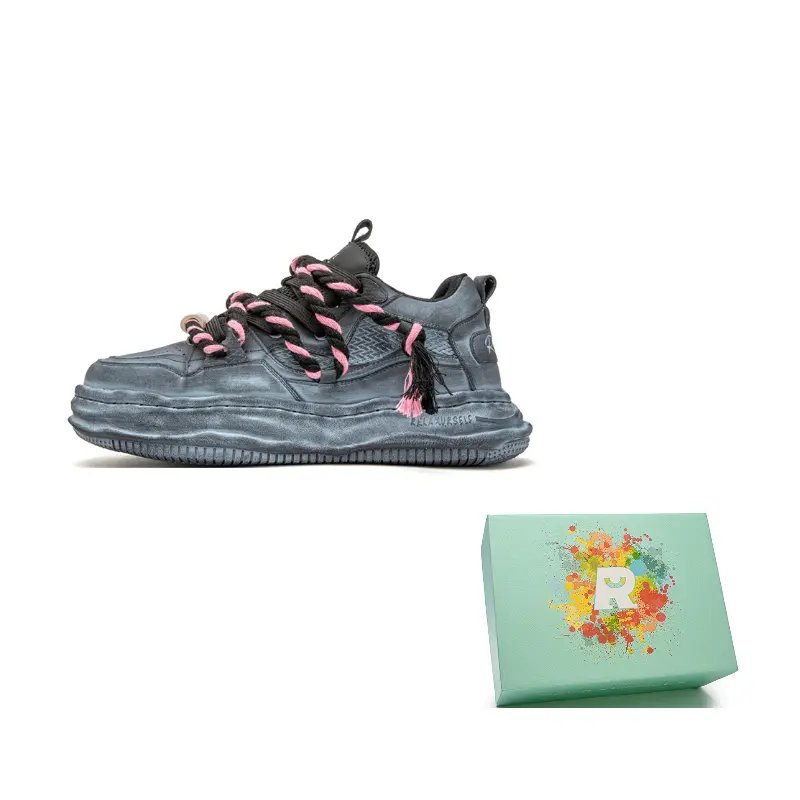 

RELAXURSELF Износостойкие противоскользящие скейтерские кеды унисекс серый зрачок, цвет Gray Pupil