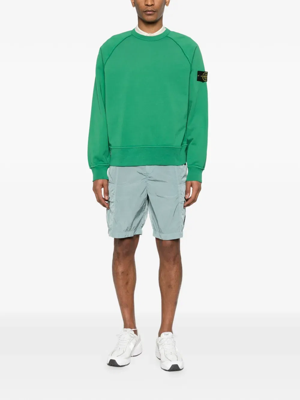 Толстовка с рукавами реглан Stone Island, зеленый — фото 2