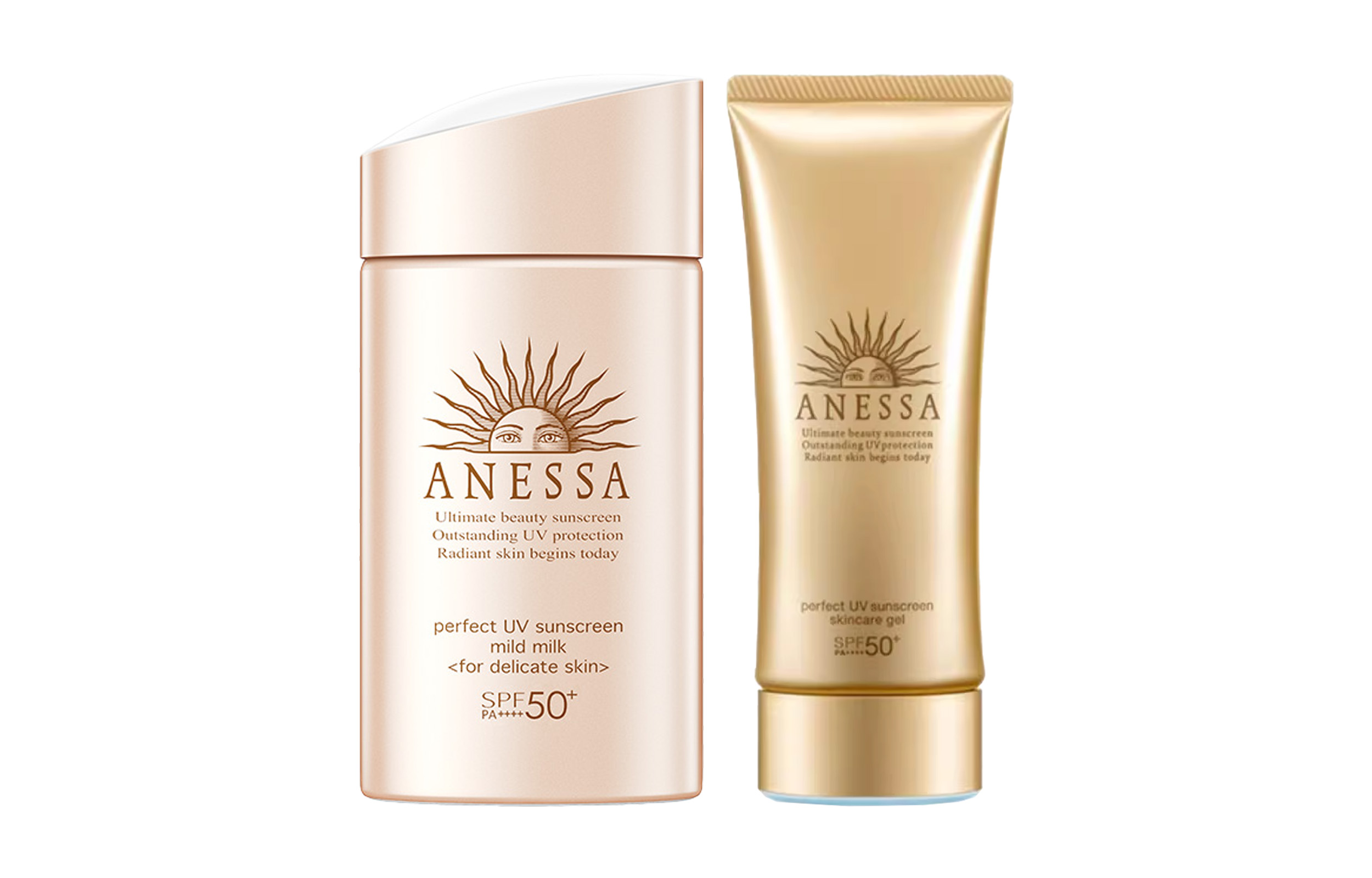 ANESSA Набор для защиты от солнца anresha с мультизащитой защита от уф-лучей водонепроницаемый устойчивый к поту освежающий SPF50+ PA++++ 60мл+90г — фото 2