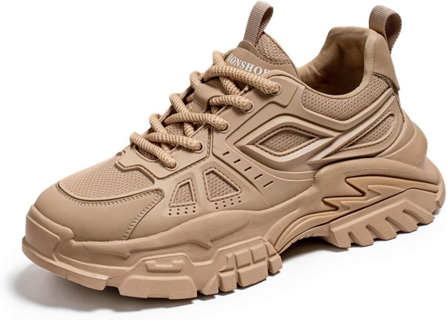 

Мужские массивные кроссовки ретро, повседневные обувь из дышащей сетки на высокой подошве, стильные кроссовки для ежедневной носки Aokisx, N1-camel