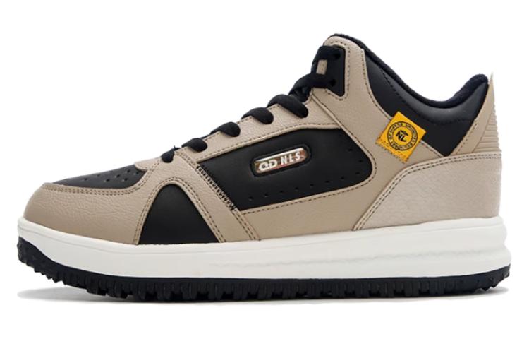 

QIAODAN Кроссовки для скейтбординга Shock Absorbers High Top, мужские, цвет хаки, черные