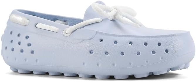 Детская обувь People Footwear Senna - водонепроницаемые мокасины на резиновой подошве, легкие и прочные лодочные туфли для мальчиков и девочек, нескользящие водные туфли для активного отдыха на улице, белый/голубой — фото 2