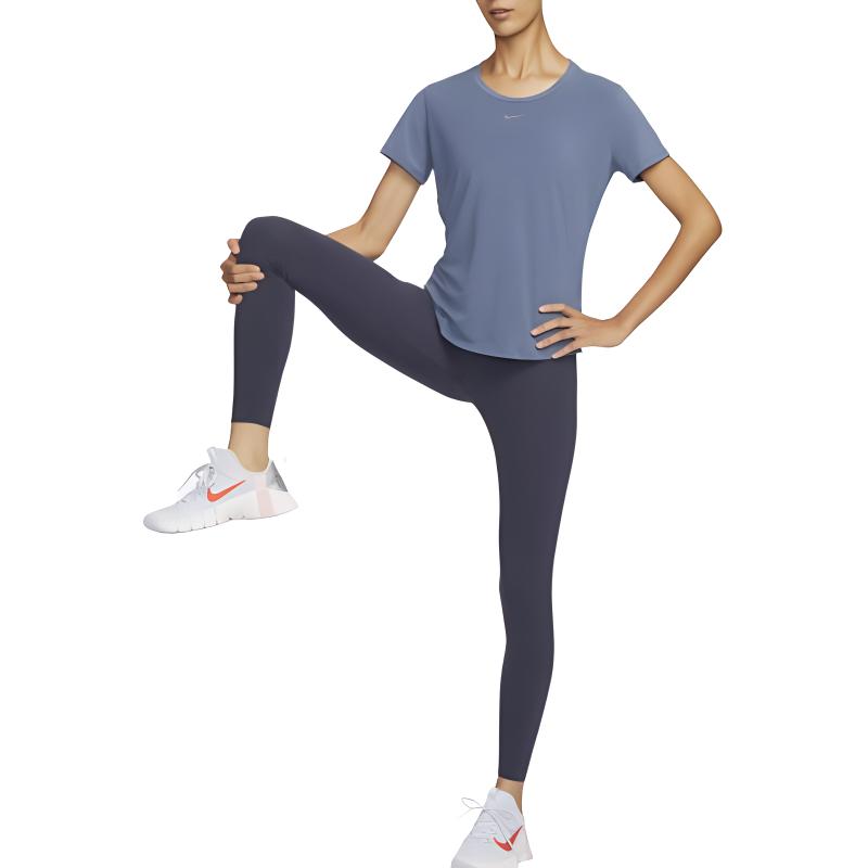 Футболка Dri Fit Regular женская смесовая синяя Nike — фото 4