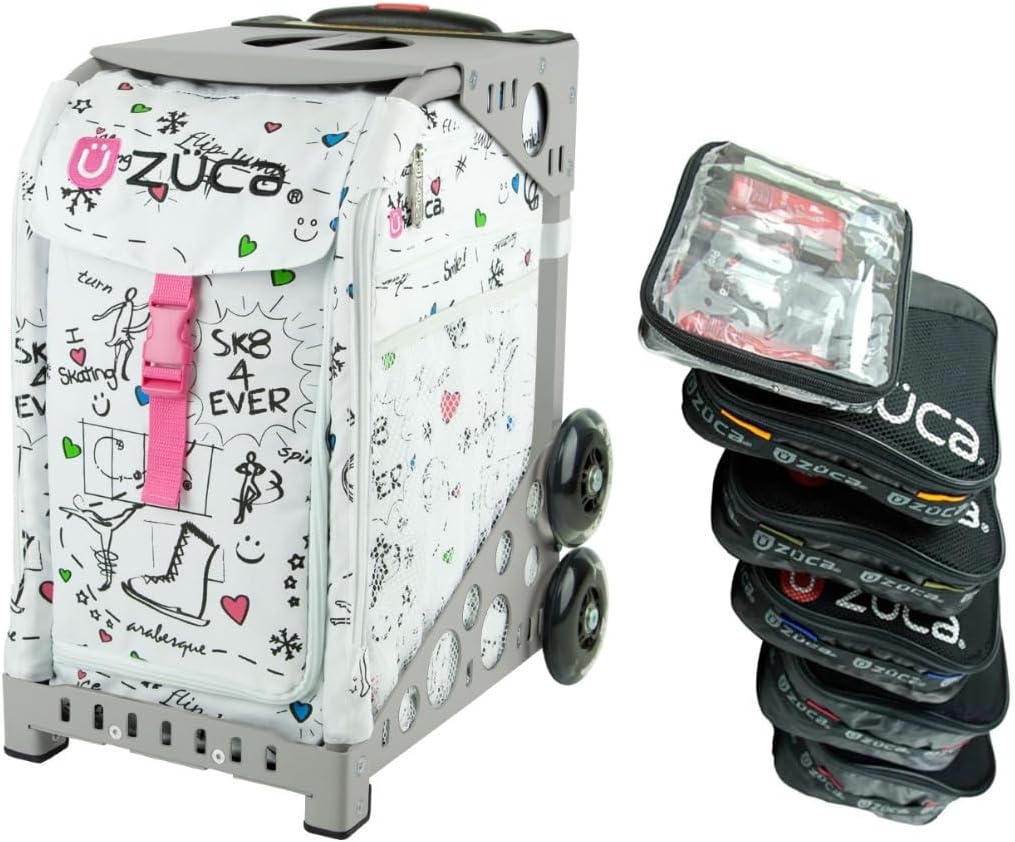 

Спортивная сумка-вкладыш ZUCA SK8 с серой рамкой и специальным набором из 5 упаковочных мешочков + косметичка, Розовый, Спортивная сумка-вкладыш ZUCA SK8 с серой рамкой и специальным набором из 5 упаковочных мешочков + косметичка