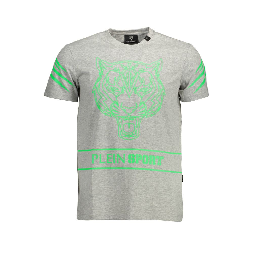 

Серая хлопковая мужская футболка Plein Sport