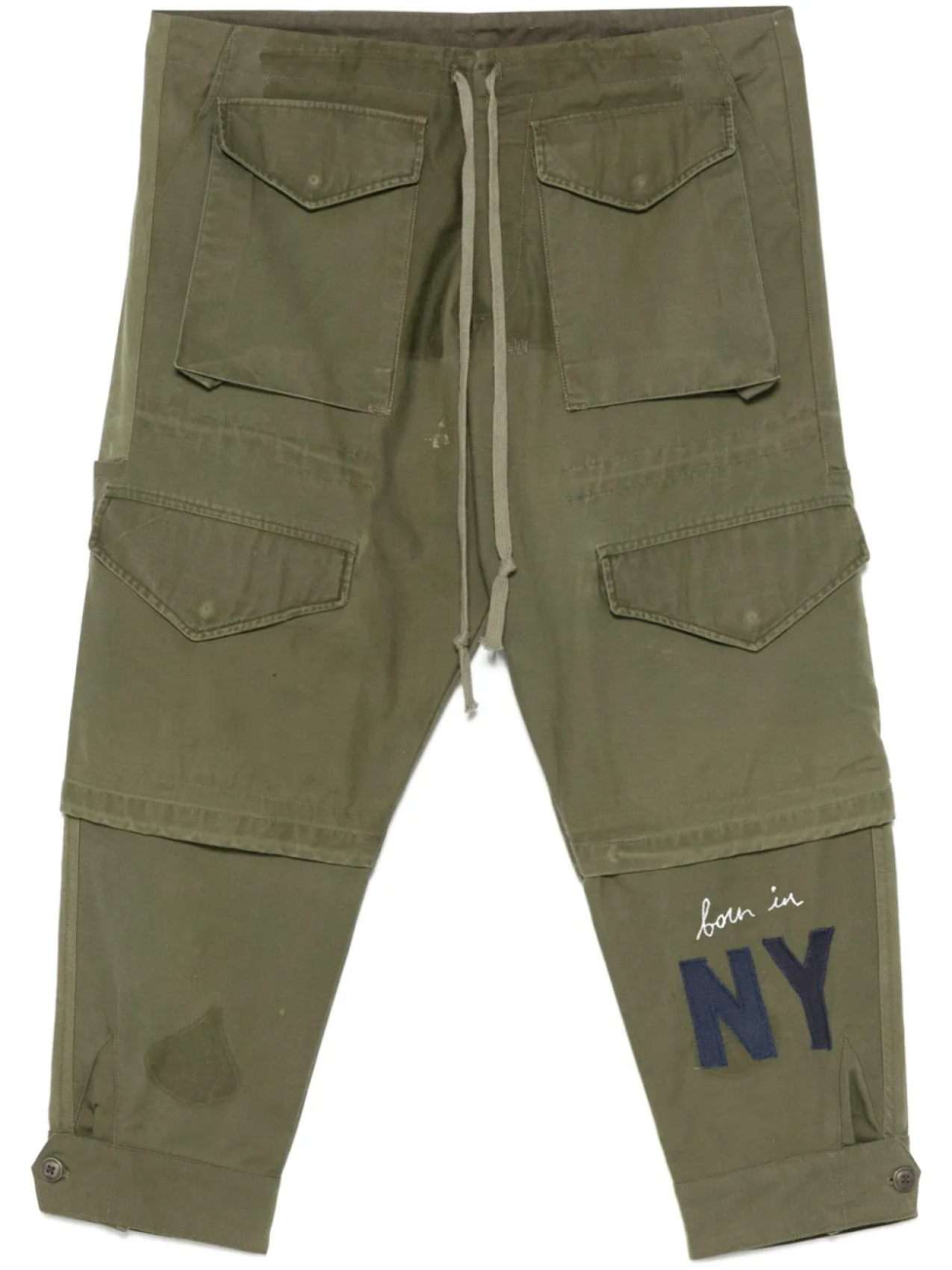 

Укороченные брюки-карго Грега Лорена Greg Lauren, зеленый