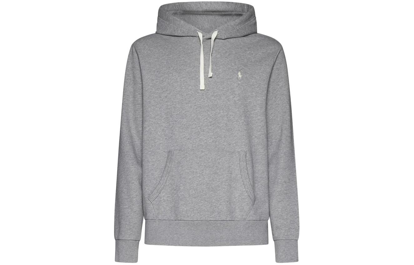 

Толстовка с капюшоном из флиса с петлевой спинкой Ralph Lauren, серый