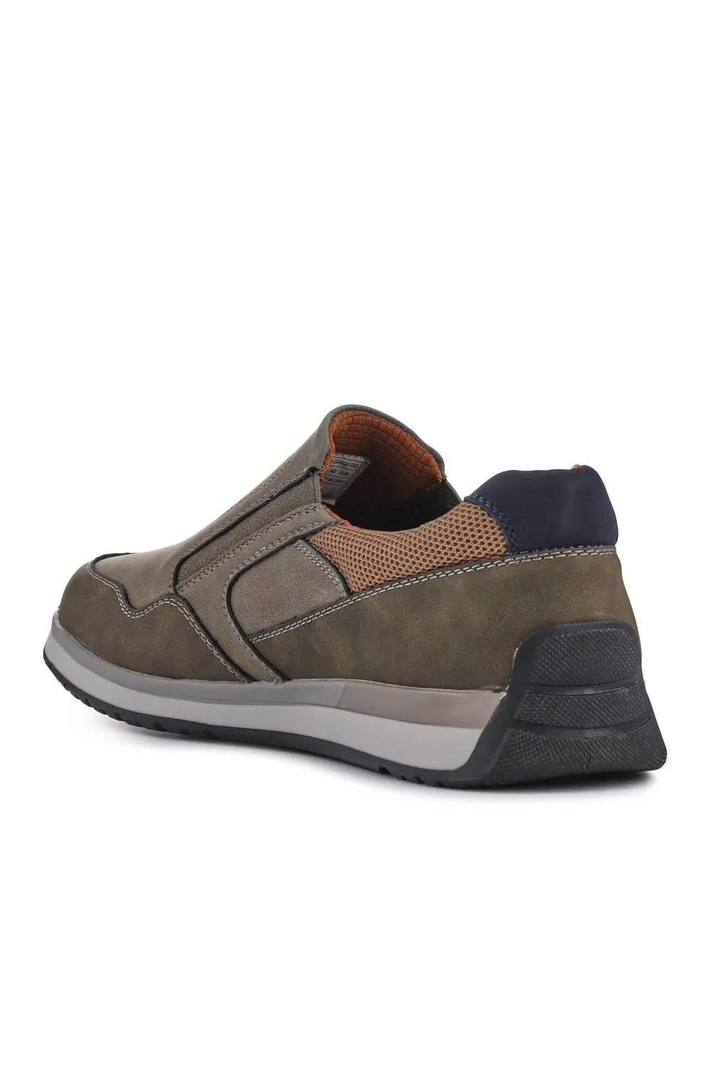 Повседневные туфли slip-on на широкую стопу Pavers, хаки — фото 3