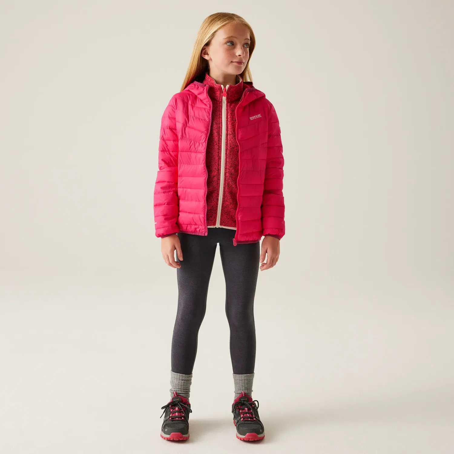 Детская куртка Regatta Hillpack Padded Hooded Jacket, розовый — фото 3