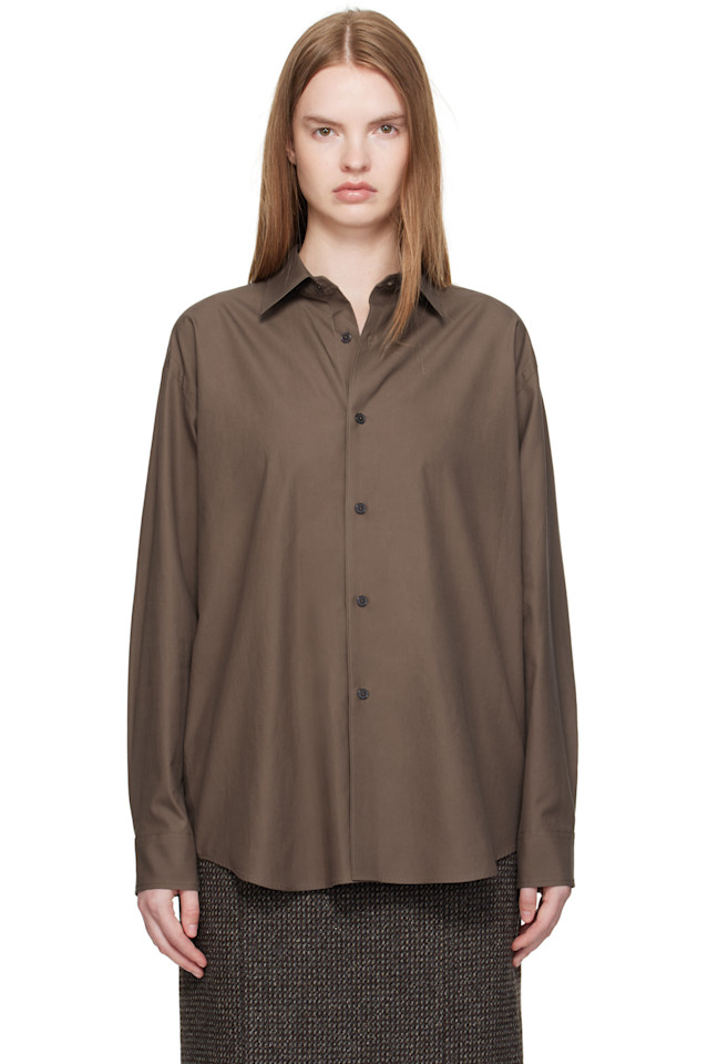 

Рубашка из выстиранной саржи finx Auralee, коричневый