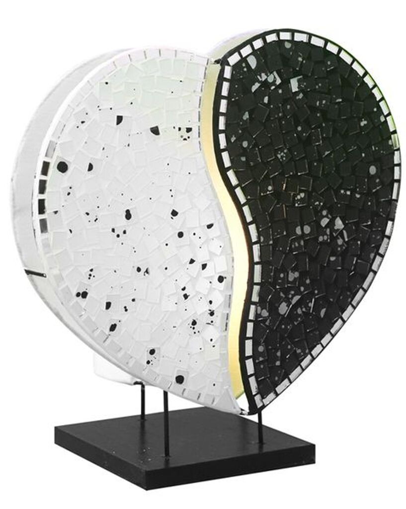 

Декоративный светильник HEART красного или черного цвета, натуральный материал, диаметр 30 см, лампа настроения, цвет: черный WORU