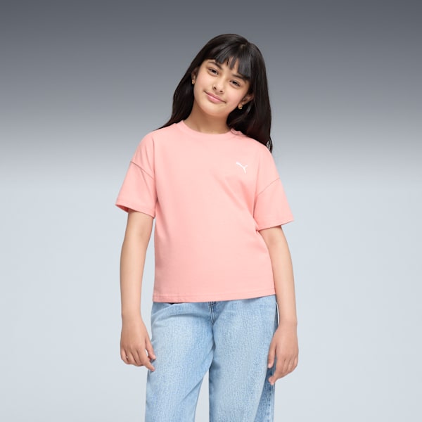 

Футболка свободного кроя для больших детей Puma Wardrobe Essentials, розовый