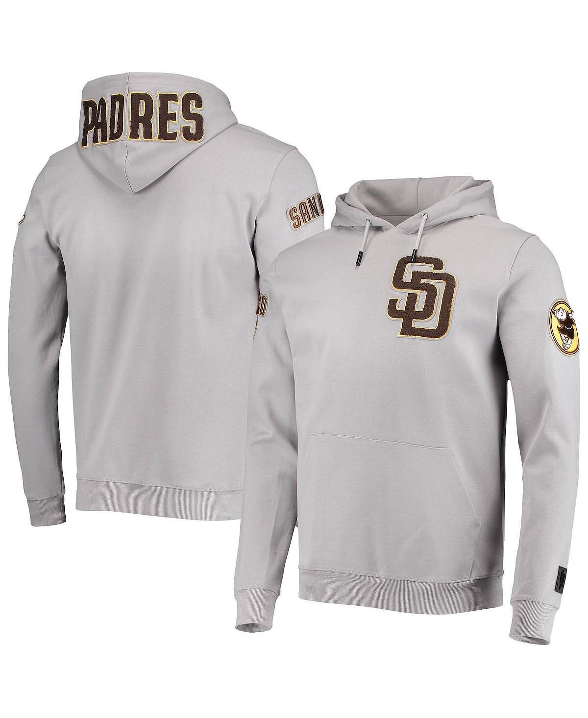 

Мужской серый пуловер с капюшоном и логотипом команды San Diego Padres Team Pro Standard