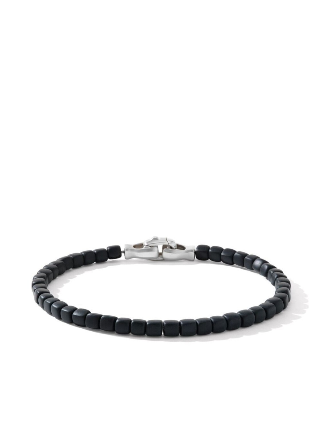 

Серебряный браслет Spiritual Beads Cushion с ониксом David Yurman, черный