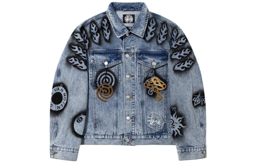 

Мужская джинсовая куртка Stussy, цвет Blue