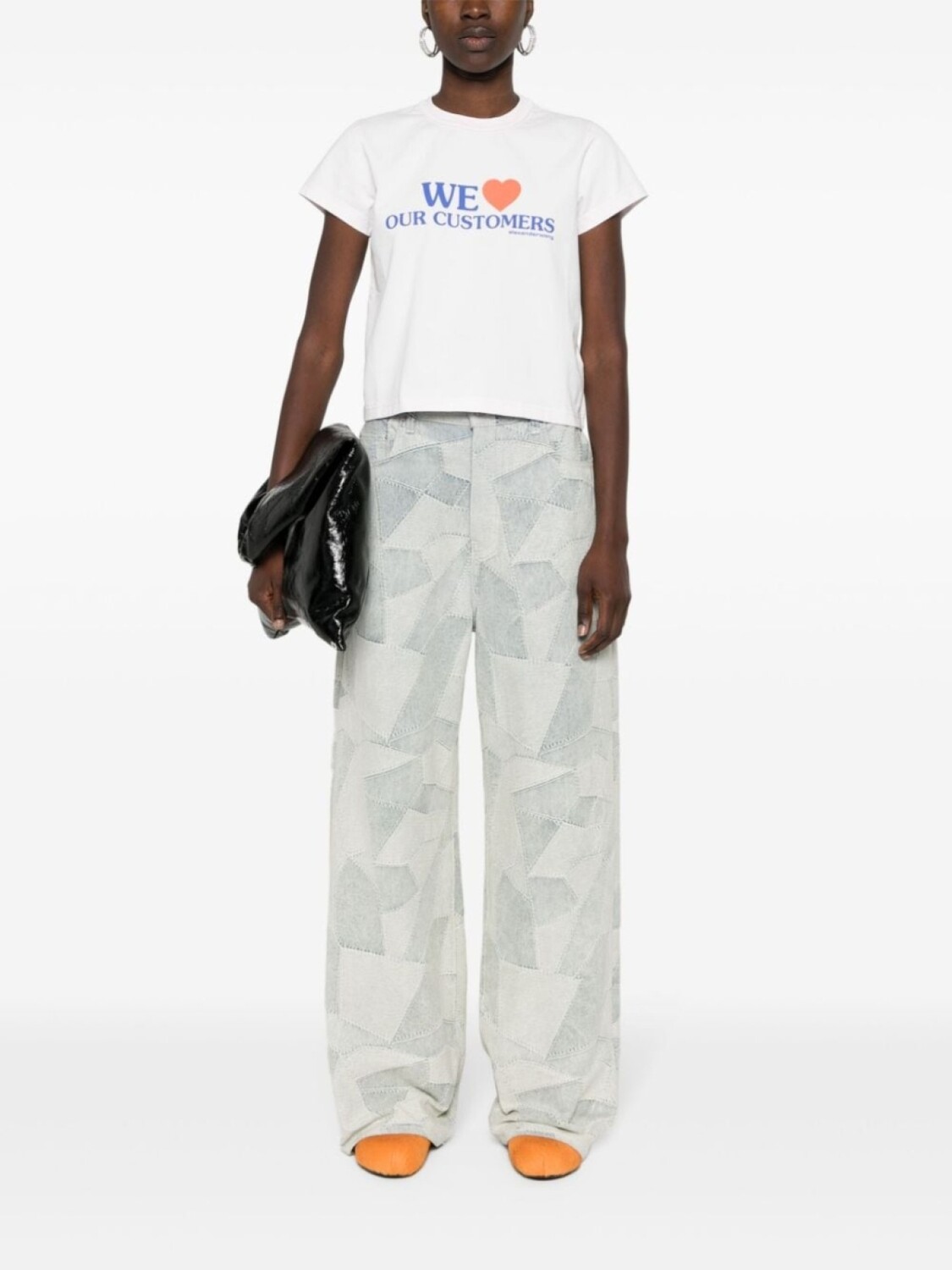 

Alexander Wang футболка с принтом We Love Our Customers, розовый