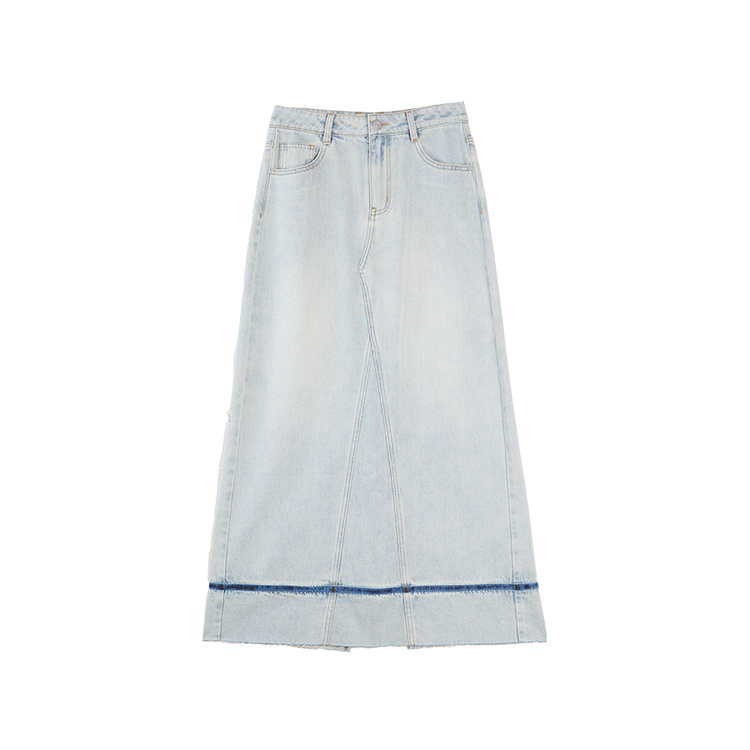 

ELLE Джинсовая длинная юбка Women's Denim Blue Thin