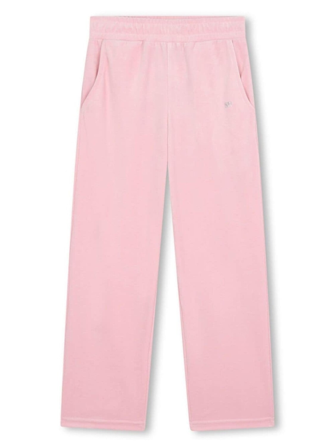 

SONIA RYKIEL ENFANT бархатные спортивные брюки с логотипом из страз, розовый