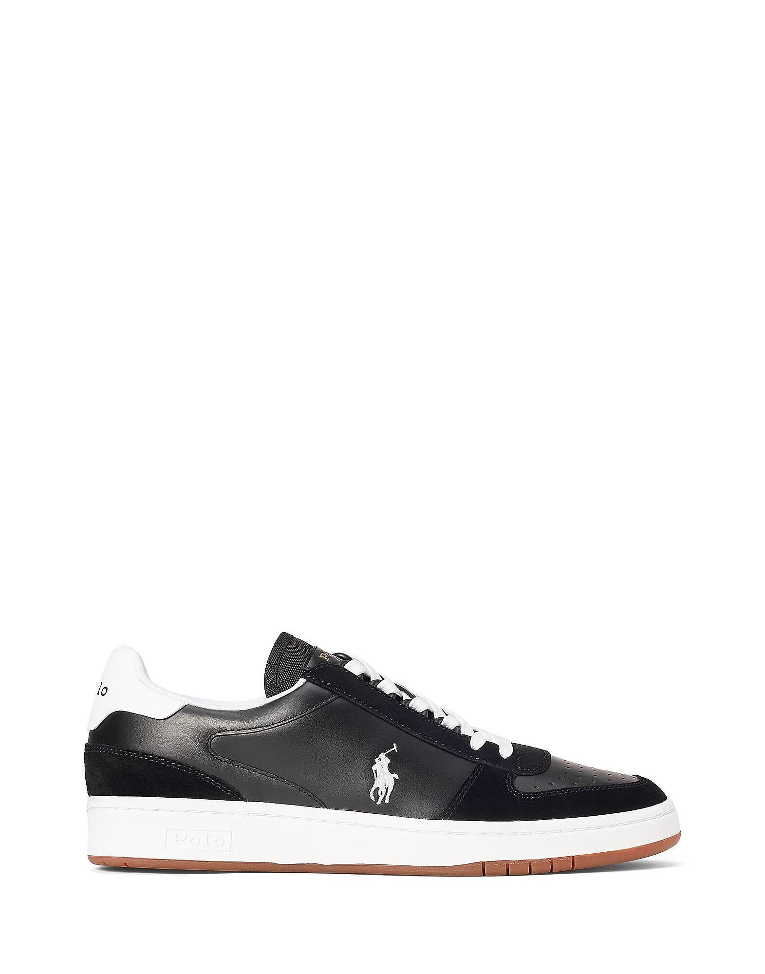 

Кроссовки Court Leather & Suede Sneaker Polo Ralph Lauren, черный