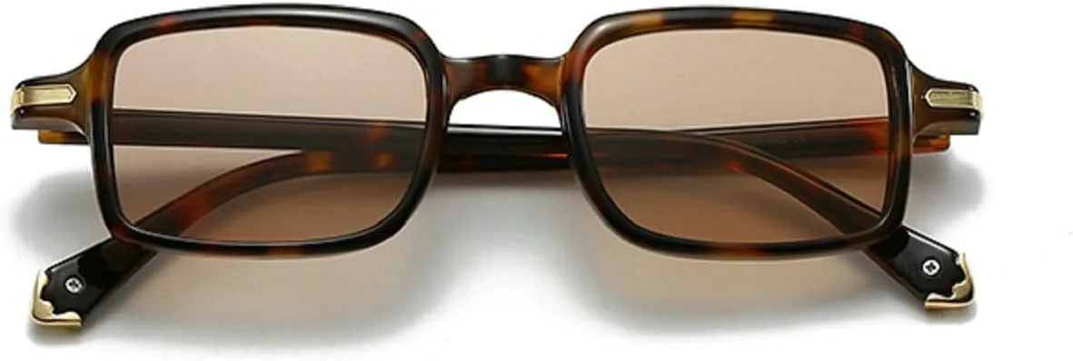 

Солнцезащитные очки Melrose в маленькой прямоугольной оправе в стиле панк, роскошные винтажные солнцезащитные очки для женщин, прямоугольные очки 2543, Leopard