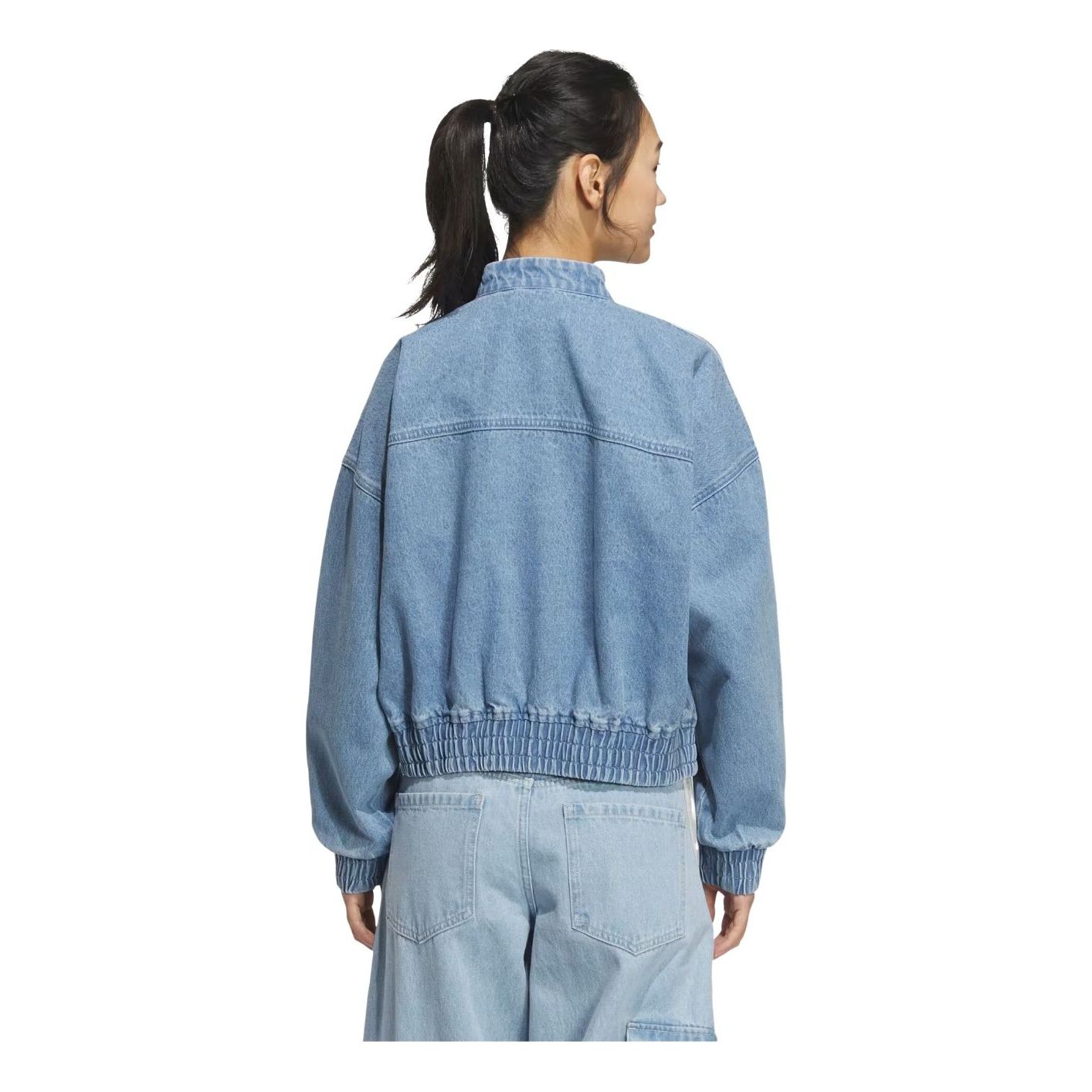 (WMNS) Куртка Adidas CTT Jersey Jacket, азиатский размер, цвет «светлый деним» — фото 2