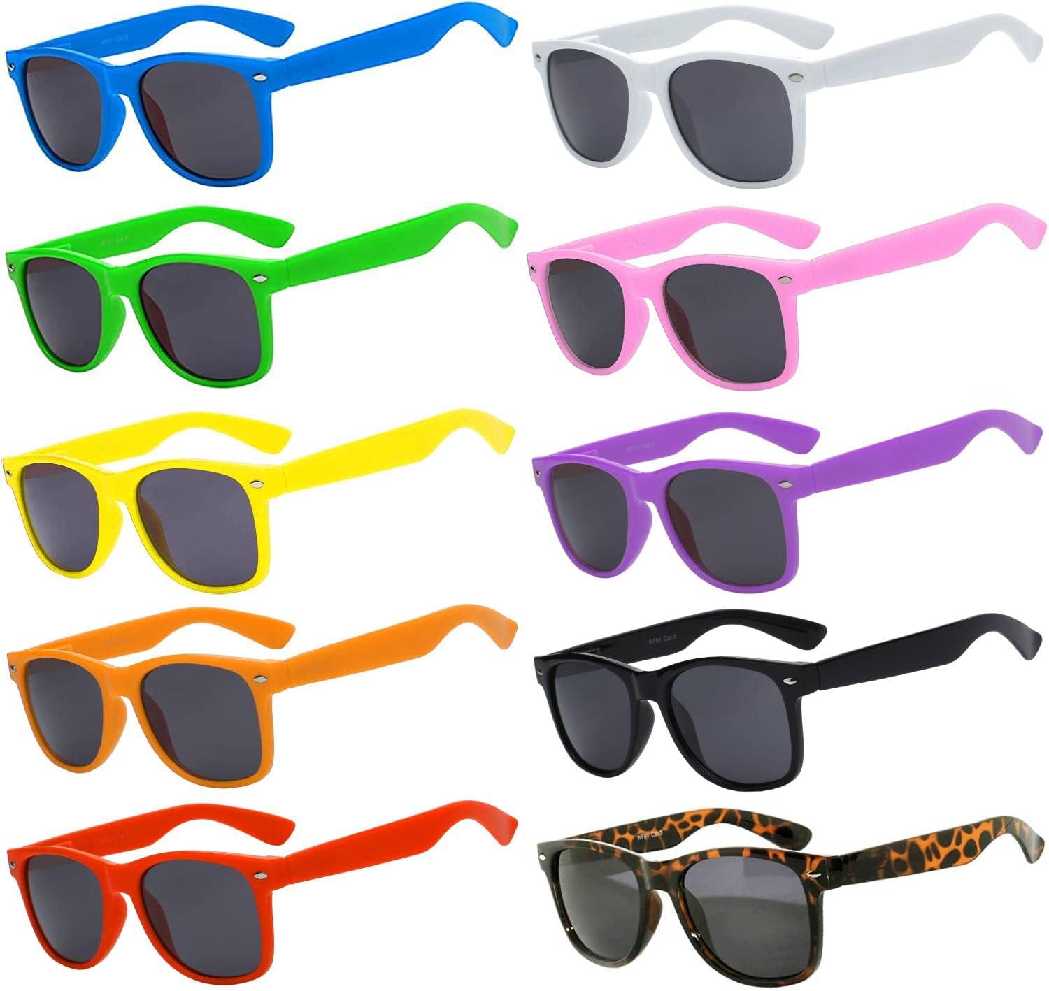 

Солнцезащитные очки OWL, набор из 10 пар, для женщин и мужчин, винтажные ретро-очки с дымчатыми линзами и защитой от УФ-излучения, прямоугольные солнцезащитные очки унисекс, 10 Mix