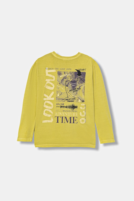 

Детская хлопковая кофта с длинным рукавом United Colors Of Benetton, зеленый