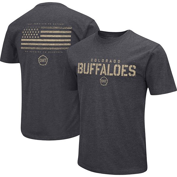 

Футболка мужская heather black colorado buffaloes big & tall oht military appreciation playbook Colosseum