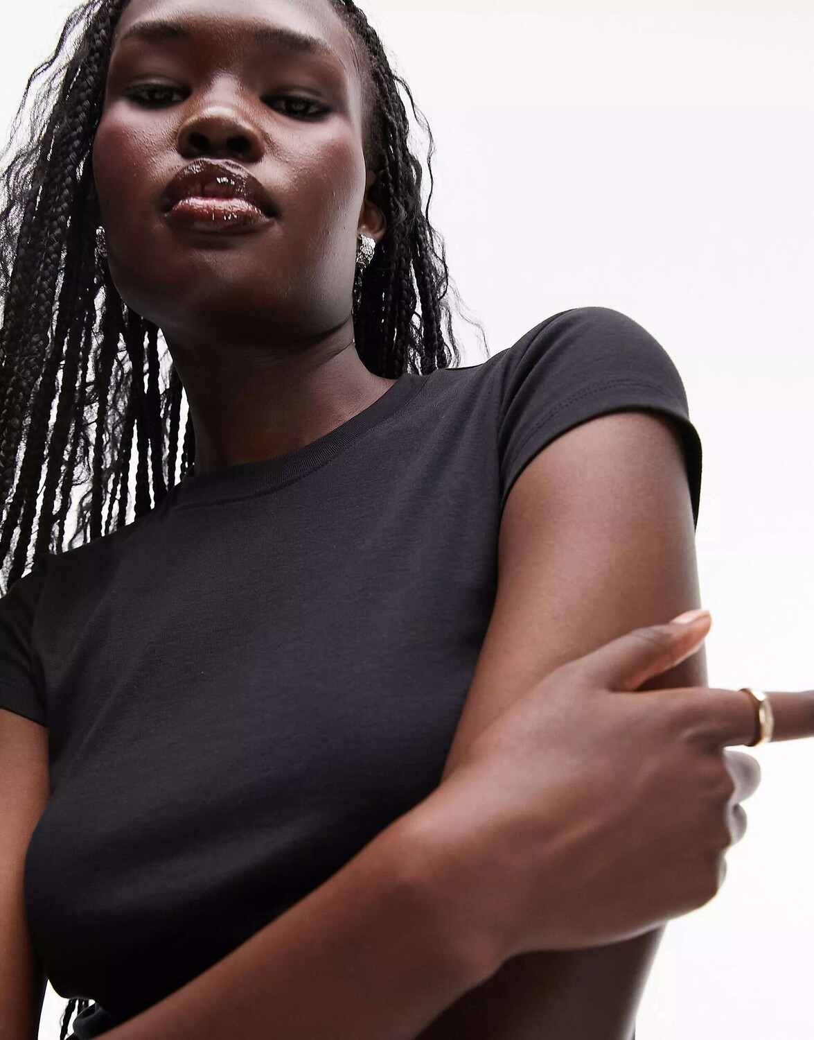 

Черная удлиненная повседневная футболка Topshop Topshop Tall, Черный, Черная удлиненная повседневная футболка Topshop Topshop Tall