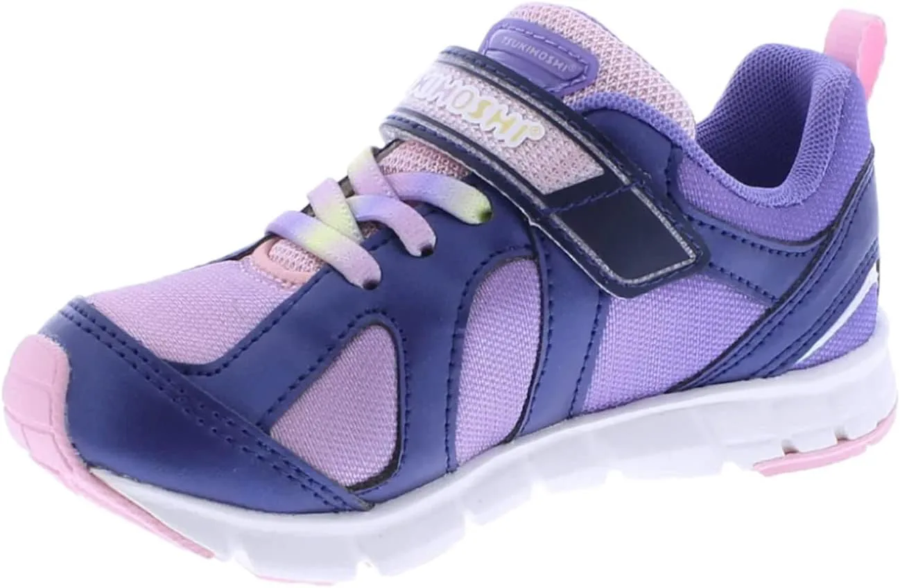 Детские кроссовки TSUKIHOSHI Rainbow Kids - с застежкой на ремешок, пригодные для стирки в машине, с широкой носочной частью и противоскользящими, немаркими подошвами, для детей 4-12 лет, темно-синий/розовый — фото 2