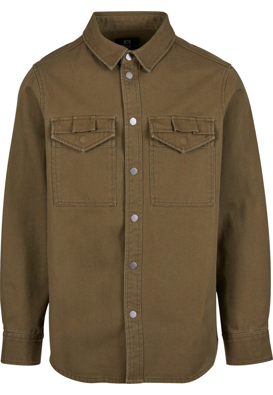 

Повседневная рубашка Brandit Comfort fit Button Up Shirt, оливковый