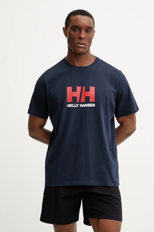 

Хлопковая футболка HH LOGO Helly Hansen, темно-синий