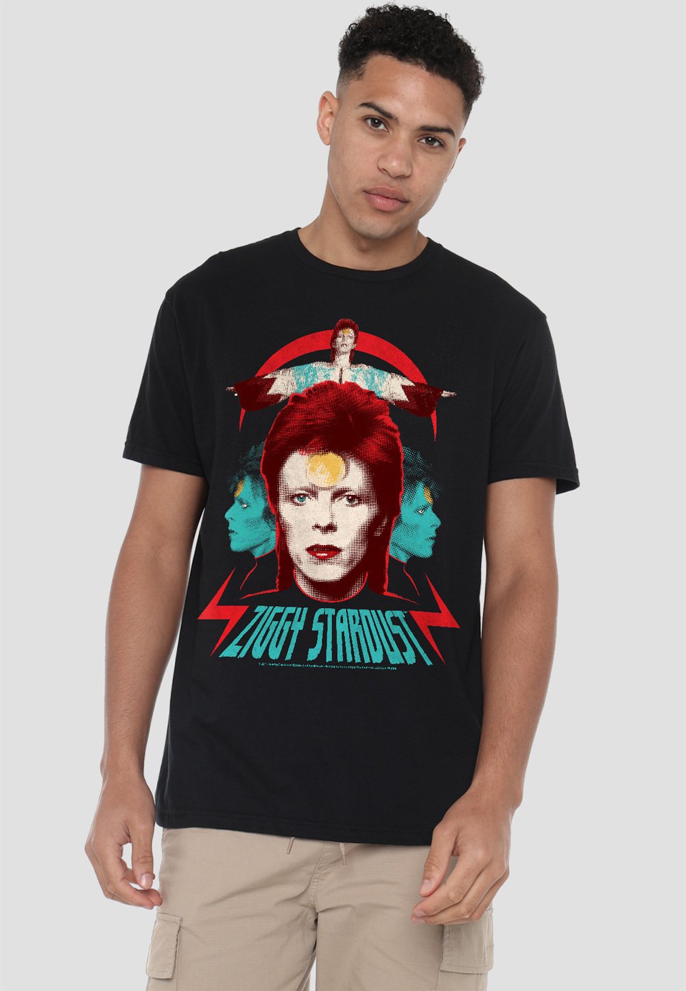 

Футболка с принтом DAVID BOWIE ZIGGY HEADS Cotton Soul, черный
