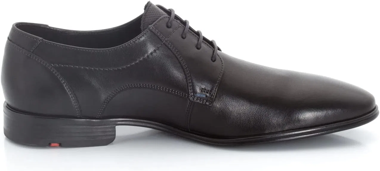 Мужские кожаные низкие туфли Lloyd Osmond Simple Business с резиновой подошвой, Black — фото 2