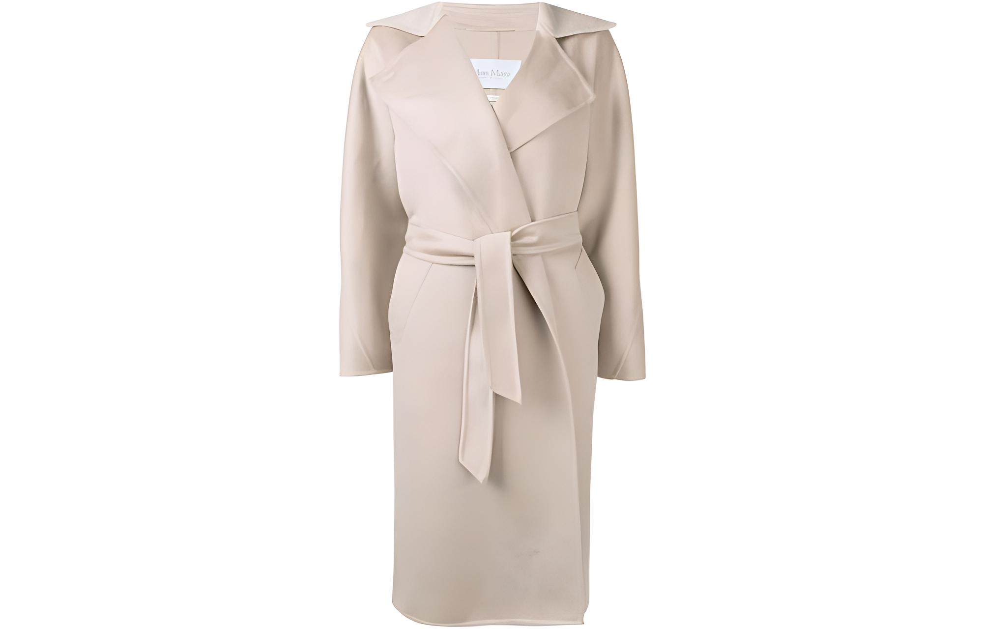 

MaxMara Женское бежевое пальто с бархатной текстурой, Beige
