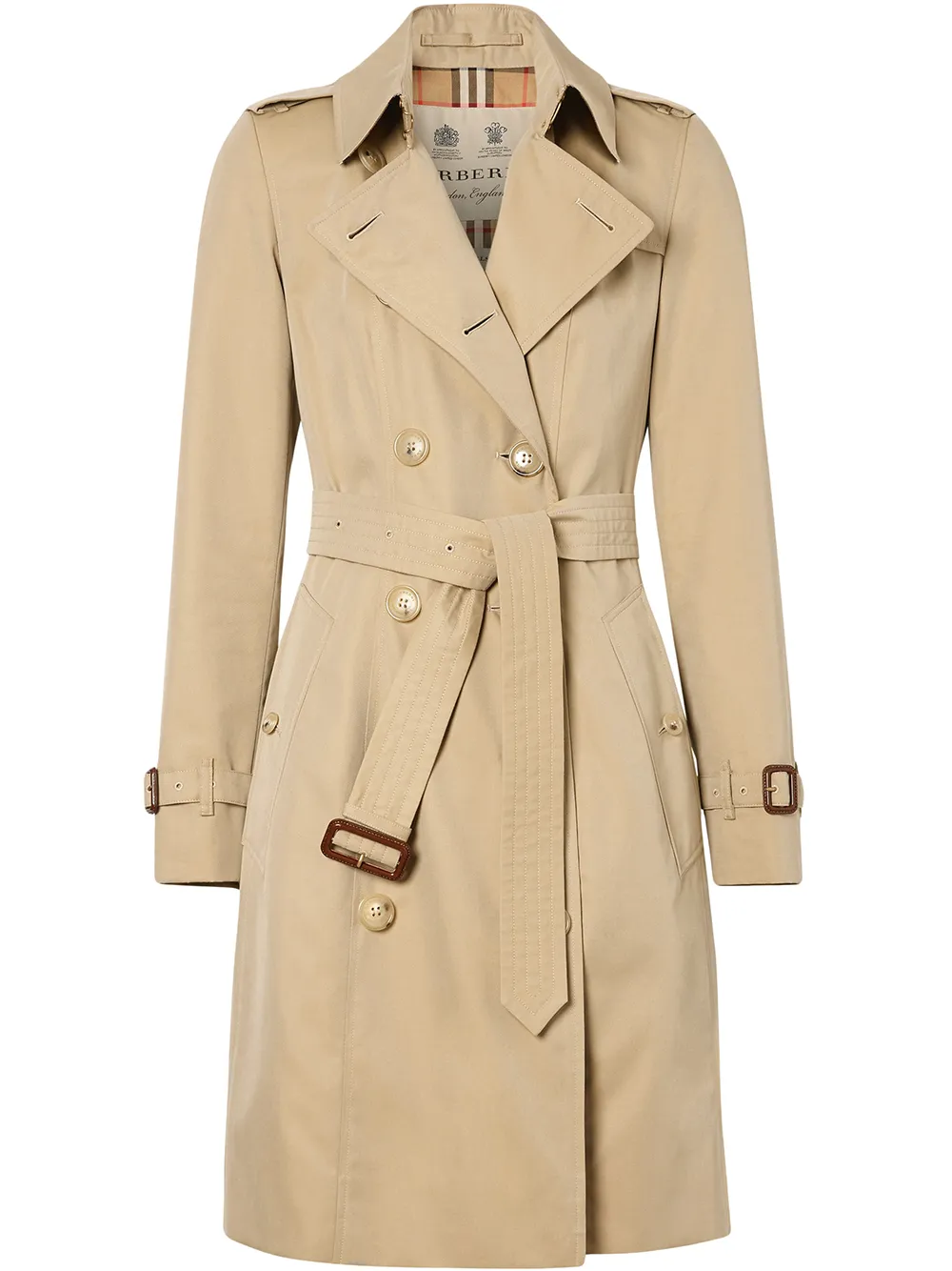 

Двубортный тренч Chelsea Heritage BURBERRY, нейтральный