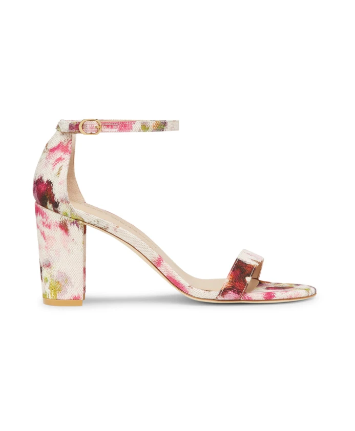 Босоножки на блочном каблуке Stuart Weitzman, мультиколор